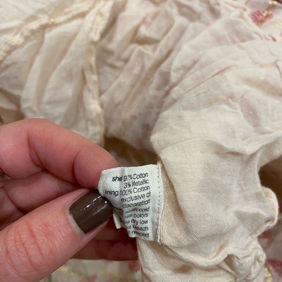 Egg New York Girl Metallic Leaf Pipa Dress Boho Tiered Tassel Detail Size 2T - Picture 7 of 8